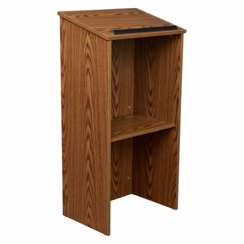 Oklahoma SoundÂ® Full Floor Lectern, Medium Oak