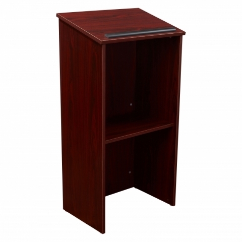 Oklahoma Sound® Full Floor Lectern, Mahogany