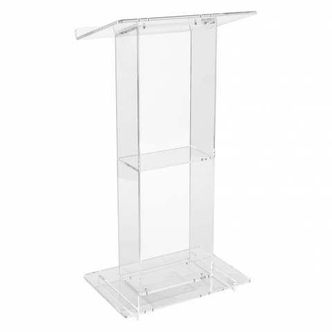 Oklahoma Sound® Clear Acrylic Lectern with Shelf