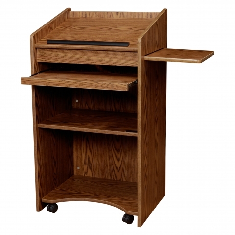 Oklahoma SoundÂ® Aristocrat Non-Sound Lectern, Medium Oak