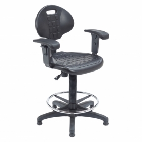 NPS® Polyurethane Task Chair with Arms, 22