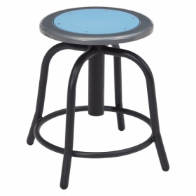 NPS® 18” - 24” Height Adjustable Swivel Stool, Blueberry Seat and Black Fra