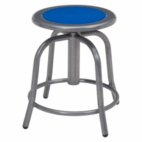 NPS® 18” - 24” Height Adjustable Swivel Stool, Persian Blue Seat and Grey F