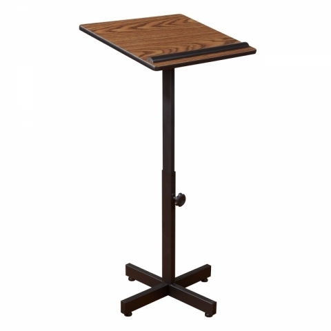 Oklahoma SoundÂ® Portable Presentation Lectern Stand, Medium Oak