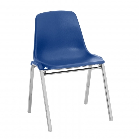 NPSÂ® 8100 Series Poly Shell Stacking Chair, Blue