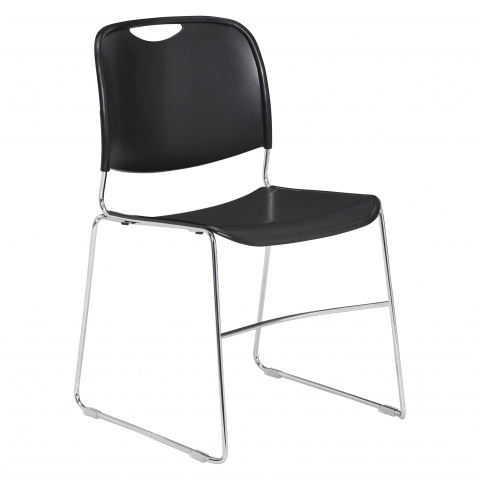 NPSÂ® 8500 Series Ultra-Compact Plastic Stack Chair, Black