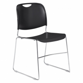 NPS® 8500 Series Ultra-Compact Plastic Stack Chair, Black