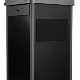 Oklahoma Sound® Greystone Lectern with Sound, Charcoal