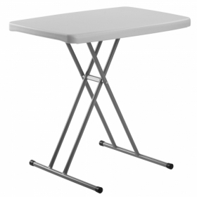 BASICS by NPS ® 20 x 30 Height Adjustable Personal Folding Table, Speckled Grey
