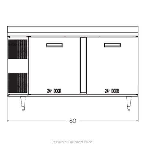 Randell 9205F-290 Freezer Counter, Work Top