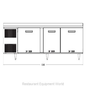 Randell 9225-32-7 Refrigerated Counter, Work Top