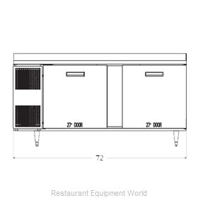 Randell 9235-32-7 Refrigerated Counter, Work Top