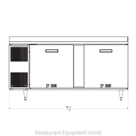 Randell 9235-513 Refrigerated Counter, Work Top