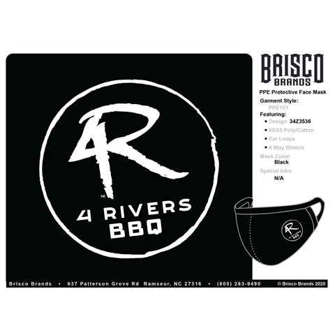 Brisco Face MAsk (4Rivers Logo) PPE101-34Z3536