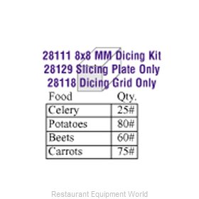 Robot Coupe 27113 Food Processor, Dicing Disc Plate