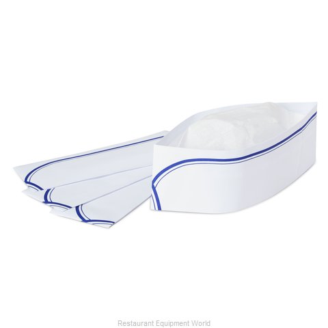 Royal Industries PPR OS BLU Disposable Chef's Hat (Magnified)