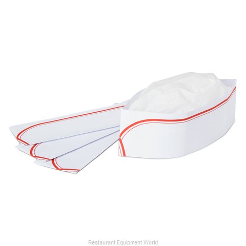 Royal Industries PPR OS RED Disposable Chef's Hat (Magnified)
