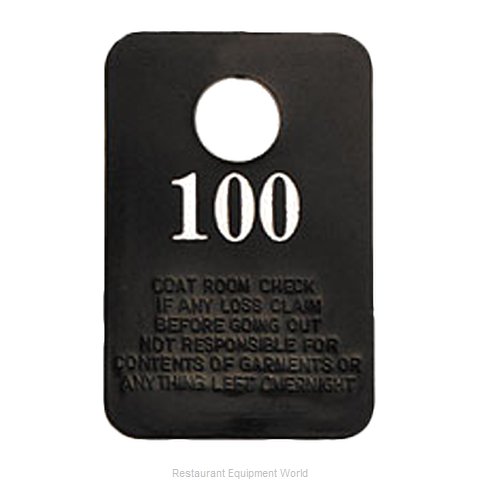 Royal Industries ROY CRC 1-100 Coat Check Tag