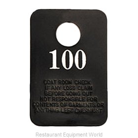 Royal Industries ROY CRC 1-100 Coat Check Tag