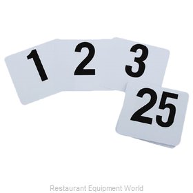 Royal Industries ROY TN 1 25 Table Numbers Cards