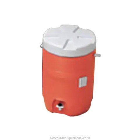 Beverage dispenser, 5 gallon orange plastic with spigot