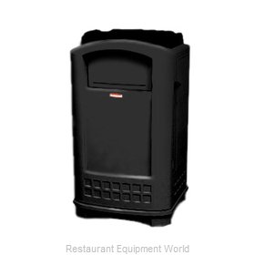 Rubbermaid FG396300BLA Trash Receptacle, Outdoor/Indoor