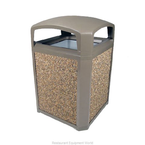 Rubbermaid FG397000DWOOD Trash Receptacle, Outdoor/Indoor