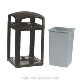 Rubbermaid FG397088BLA Trash Receptacle, Outdoor/Indoor