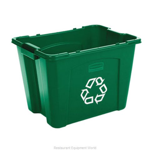 Rubbermaid FG571473GRN Recycling Receptacle / Container (Magnified)