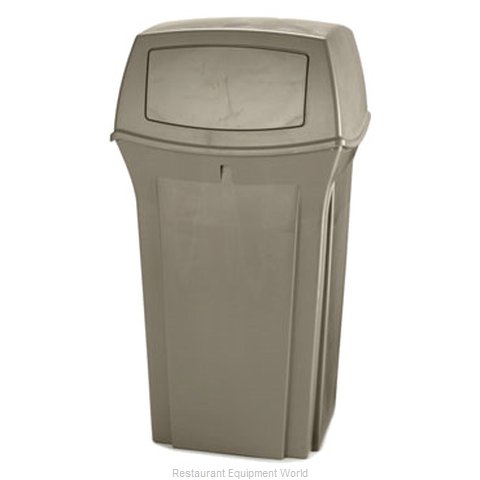 Rubbermaid FG843088BEIG Trash Receptacle, Outdoor/Indoor