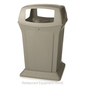 Rubbermaid FG917388BEIG Trash Receptacle, Outdoor/Indoor