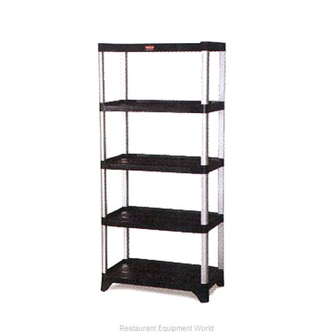 Rubbermaid FG9T3900BLA Shelving Unit, Plastic with Metal Post