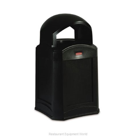 Rubbermaid FG9W0100BLA Trash Receptacle, Outdoor/Indoor