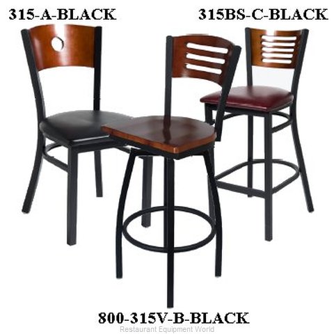 Selected Furniture 315-B-BLACK Wood-back Chair