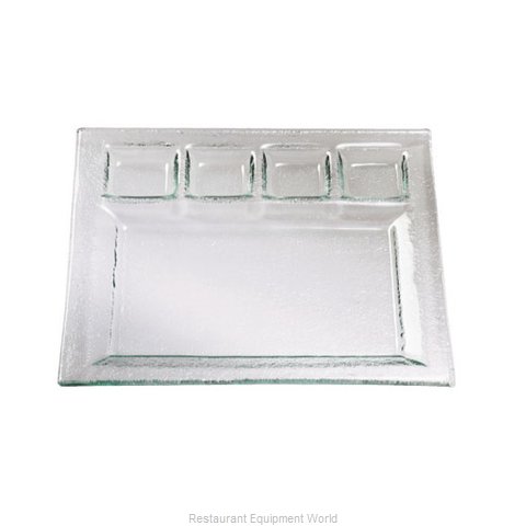 Service Ideas 1406CL Plate/Platter, Compartment Glass