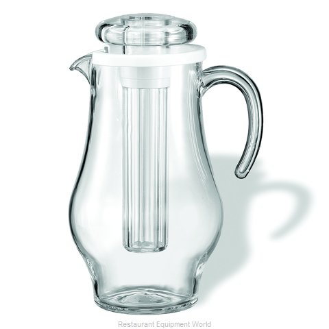 Ice Tube Pitcher, Plastic Water Pitcher, SAN, Bell Body, 2.4 Liter, Clear