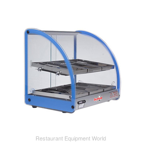 18in FOOD WARMER DISPLAY CASE - DOUBLE SHELF - BLUE - UL