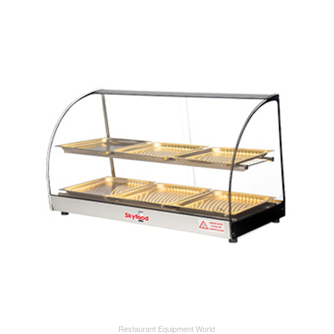 33in FOOD WARMER DISPLAY CASE - DOUBLE SHELF 6 PANS - UL