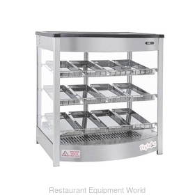 FOOD WARMER DISPLAY CASE - TRIPLE  SHELF 12 PANS - STEAM LINE