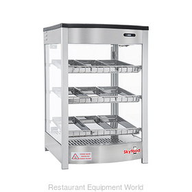 FOOD WARMER DISPLAY CASE - TRIPLE  SHELF 9 PANS - STEAM LINE