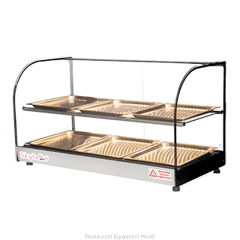 33in FOOD WARMER DISPLAY CASE - DOUBLE SHELF 6 PANS - UL