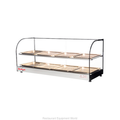 43in FOOD WARMER DISPLAY CASE - DOUBLE SHELF 8 PANS - UL