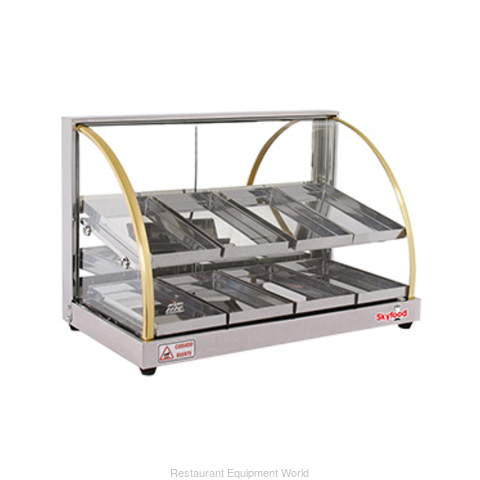 25in FOOD WARMER DISPLAY CASE - DOUBLE SHELF - ECONOMY