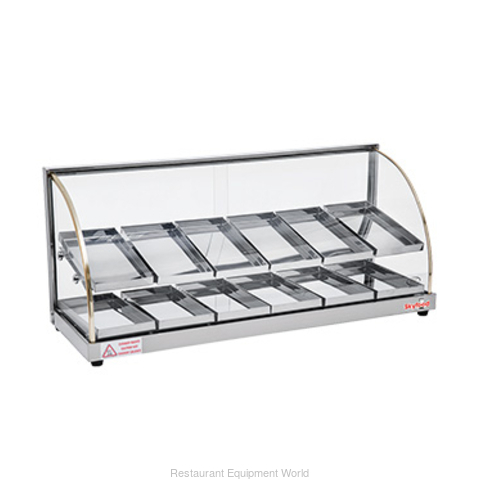 37in FOOD WARMER DISPLAY CASE - DOUBLE SHELF - ECONOMY