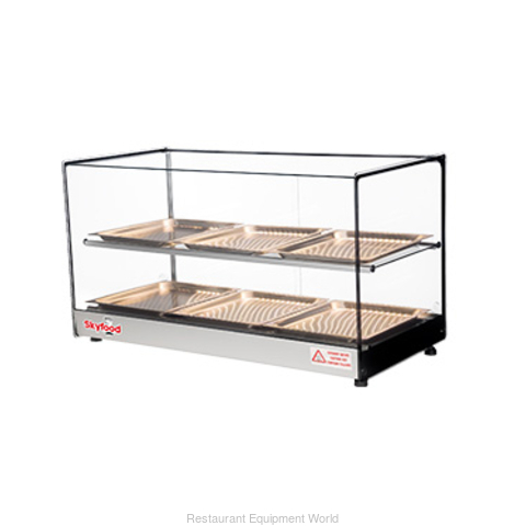 33in FOOD WARMER DISPLAY CASE - DOUBLE SHELF 6 PANS - UL