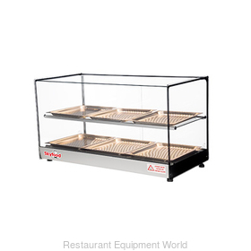 33in FOOD WARMER DISPLAY CASE - DOUBLE SHELF 6 PANS - UL