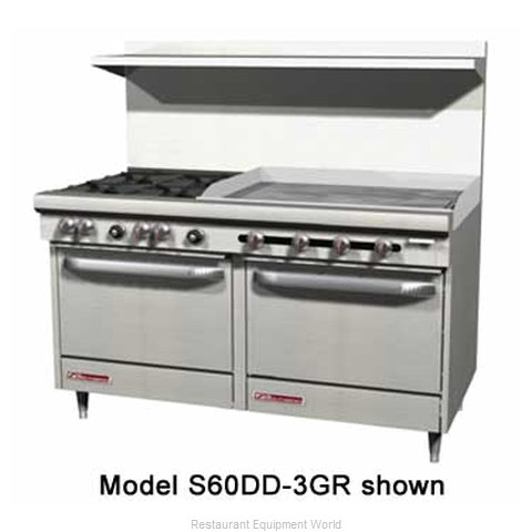Southbend S60CC-4T Range 60 2 open burners 48 griddle w thermostats