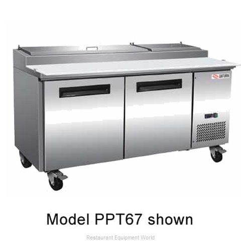 Saturn PPT67 Pizza Prep Table Refrigerated