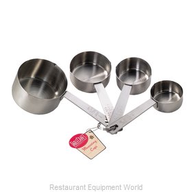 Tablecraft 725 4-Piece Stainless Steel Heavy Weight Measuring Cup Set