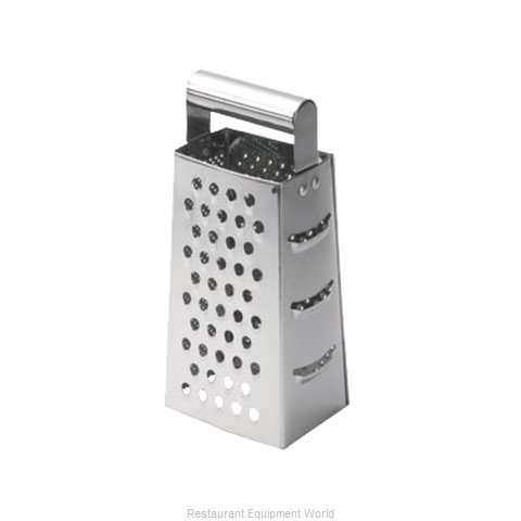 Tablecraft SG204BH 9 1/2 6-Sided Stainless Steel Box Grater with Soft Grip